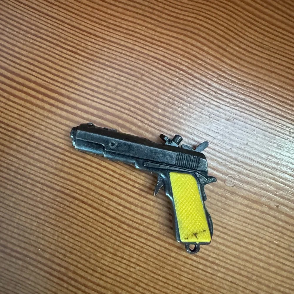 2” Colt 45 Die cast 80’s keychain Collectible Yellow and Black Toy